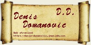 Denis Domanović vizit kartica